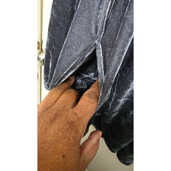 Easel Velvet Tunic Dress Long Sleeve Loose Fit Soft Material Size XL Charcoal G - Picture 4 of 8